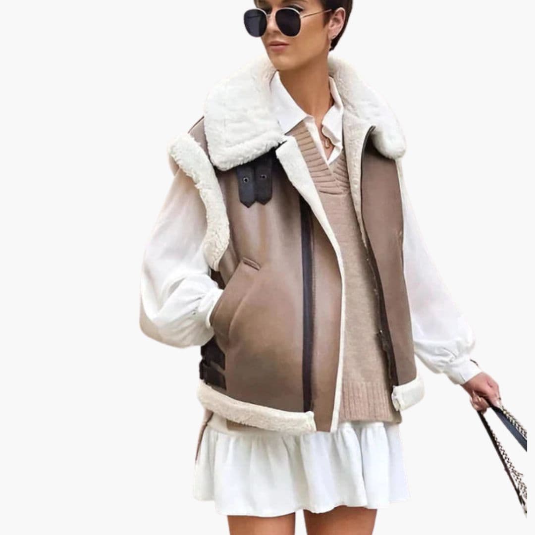 Gilet d’automne femme avec capuche