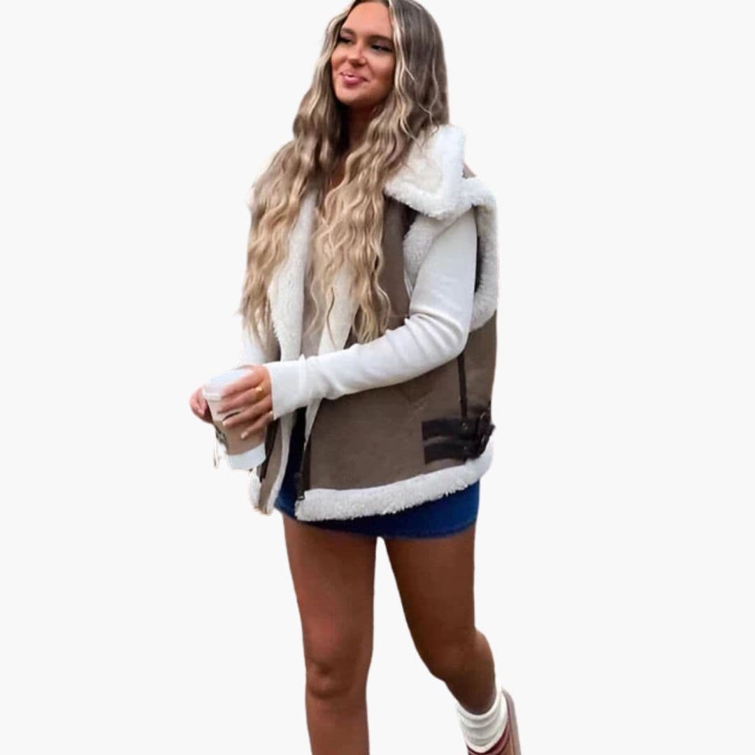 Gilet d’automne femme avec capuche