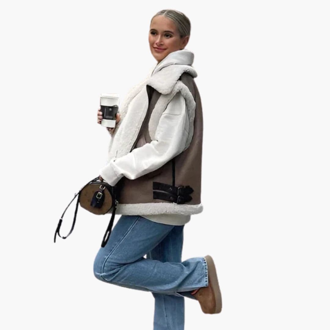 Gilet d’automne femme avec capuche