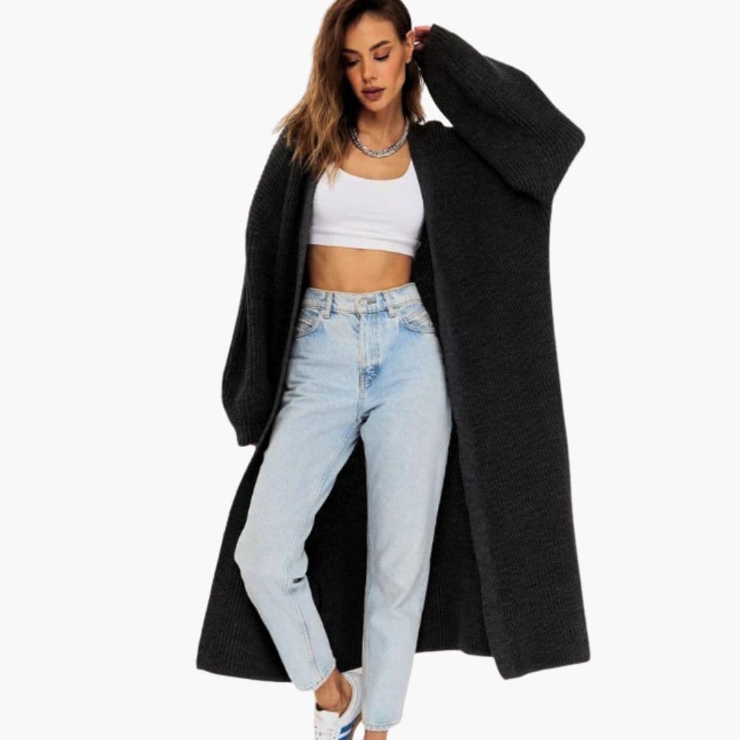 Gilet femme ouvert avec manches longues