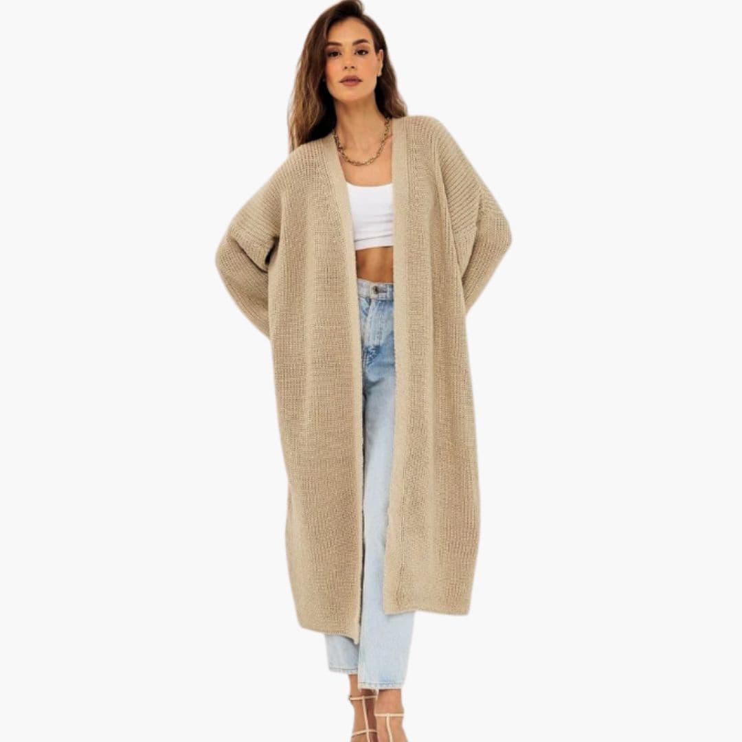 Gilet femme ouvert avec manches longues