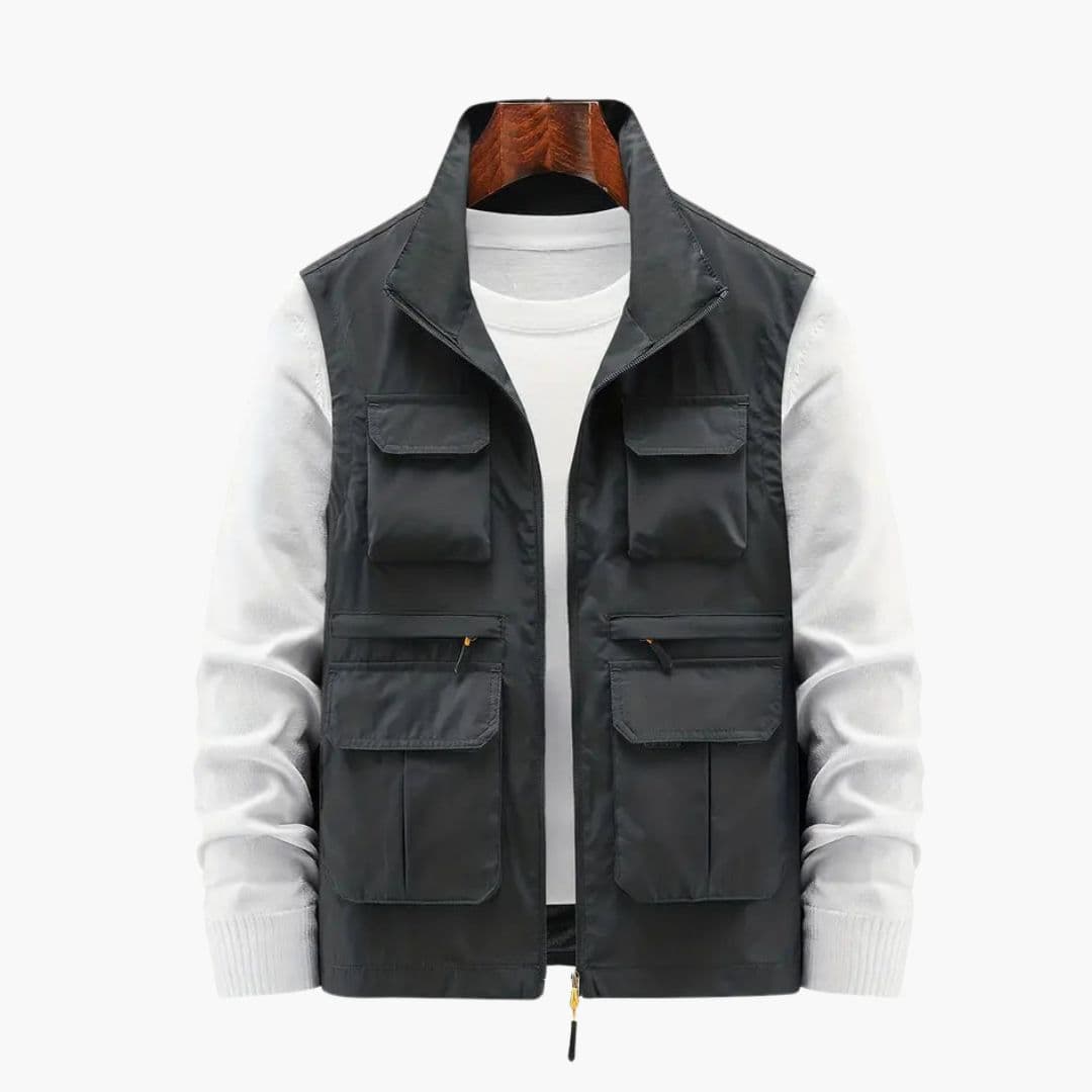 Gilet homme à fermeture zippée et multiples poches