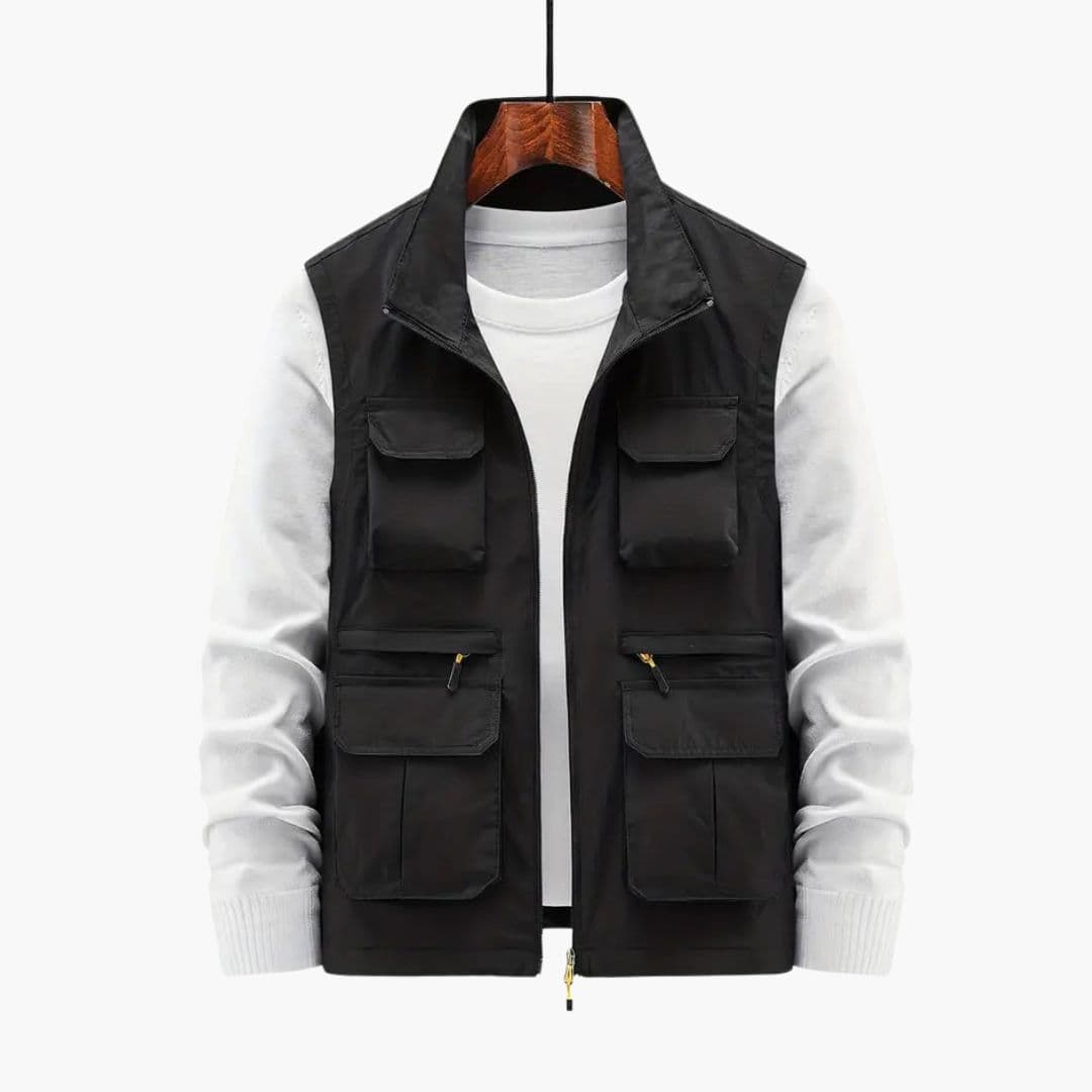 Gilet homme à fermeture zippée et multiples poches