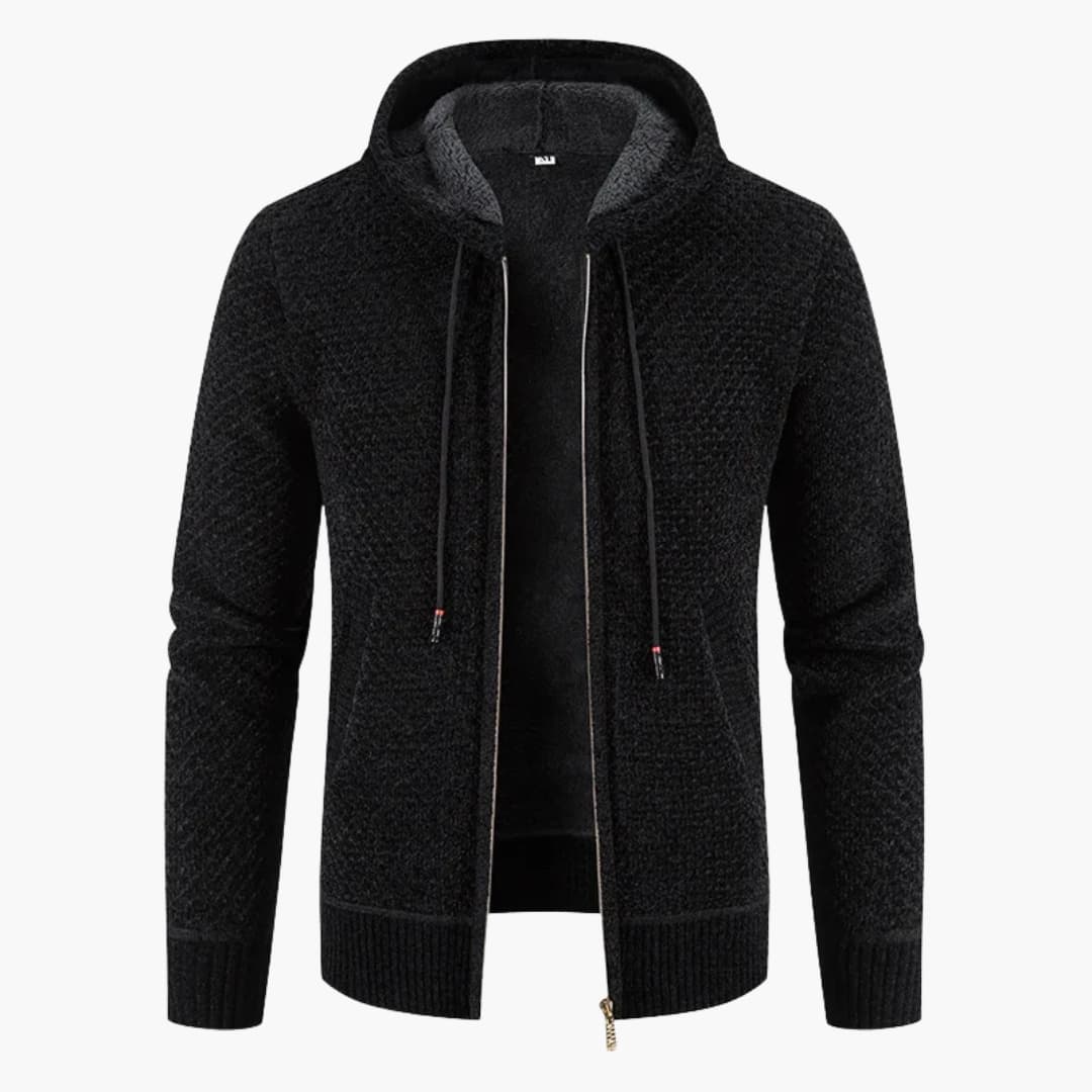 Gilet homme avec fermeture complète à l’avant et manches longues
