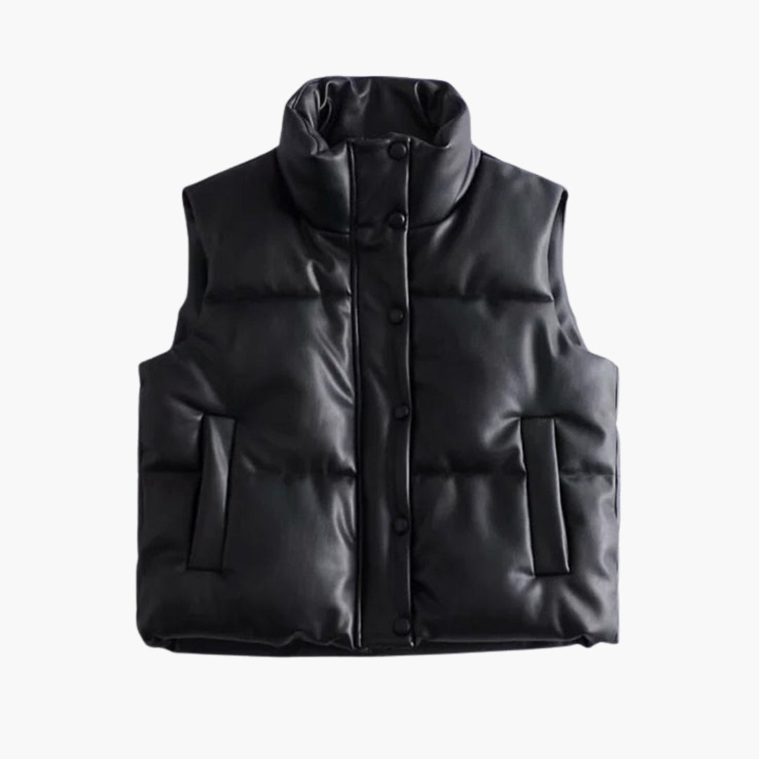 Gilet matelassé femme avec col montant