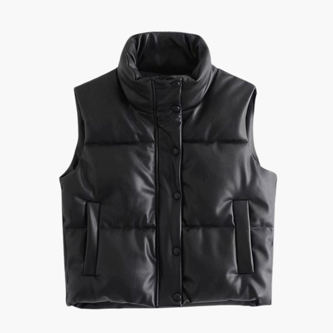 Gilet matelassé femme avec col montant