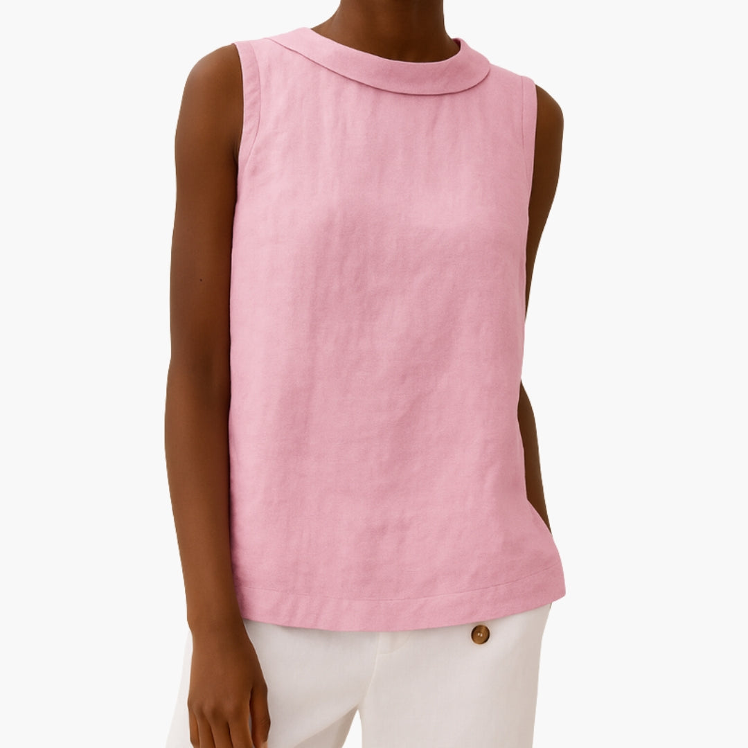 Top para mujer con cuello alto y diseño sin mangas