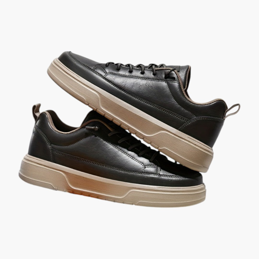 Homme Baskets Basses avec Fermeture Lacets et Semelle Épaisse