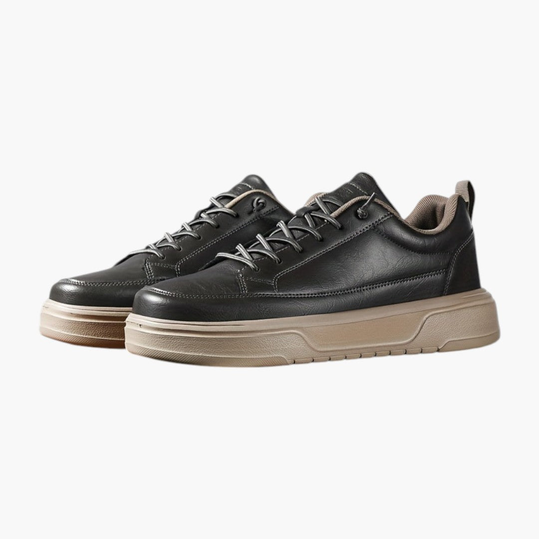 Homme Baskets Basses avec Fermeture Lacets et Semelle Épaisse