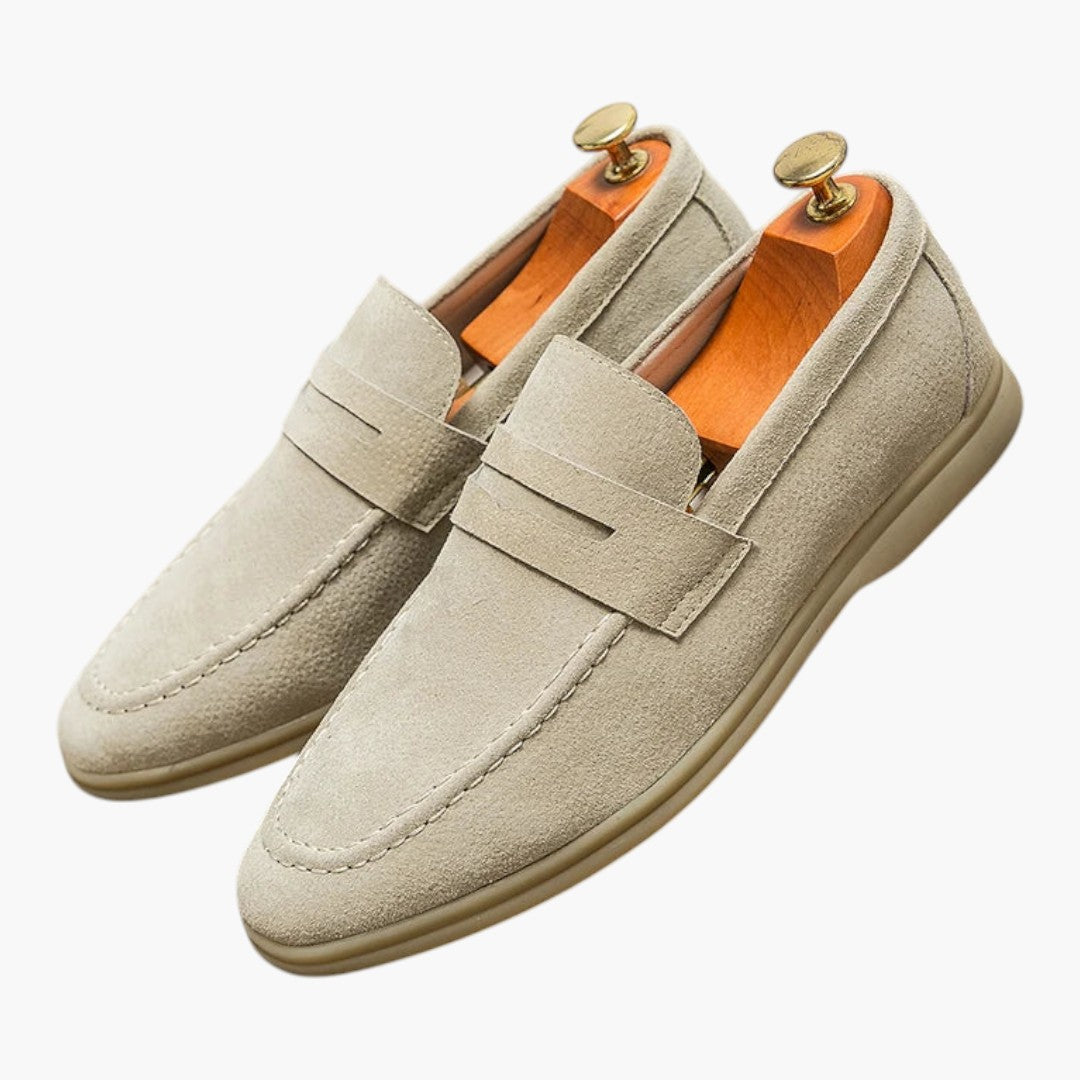 Homme Mocassins avec Tige Suédée et Fermeture Slip On