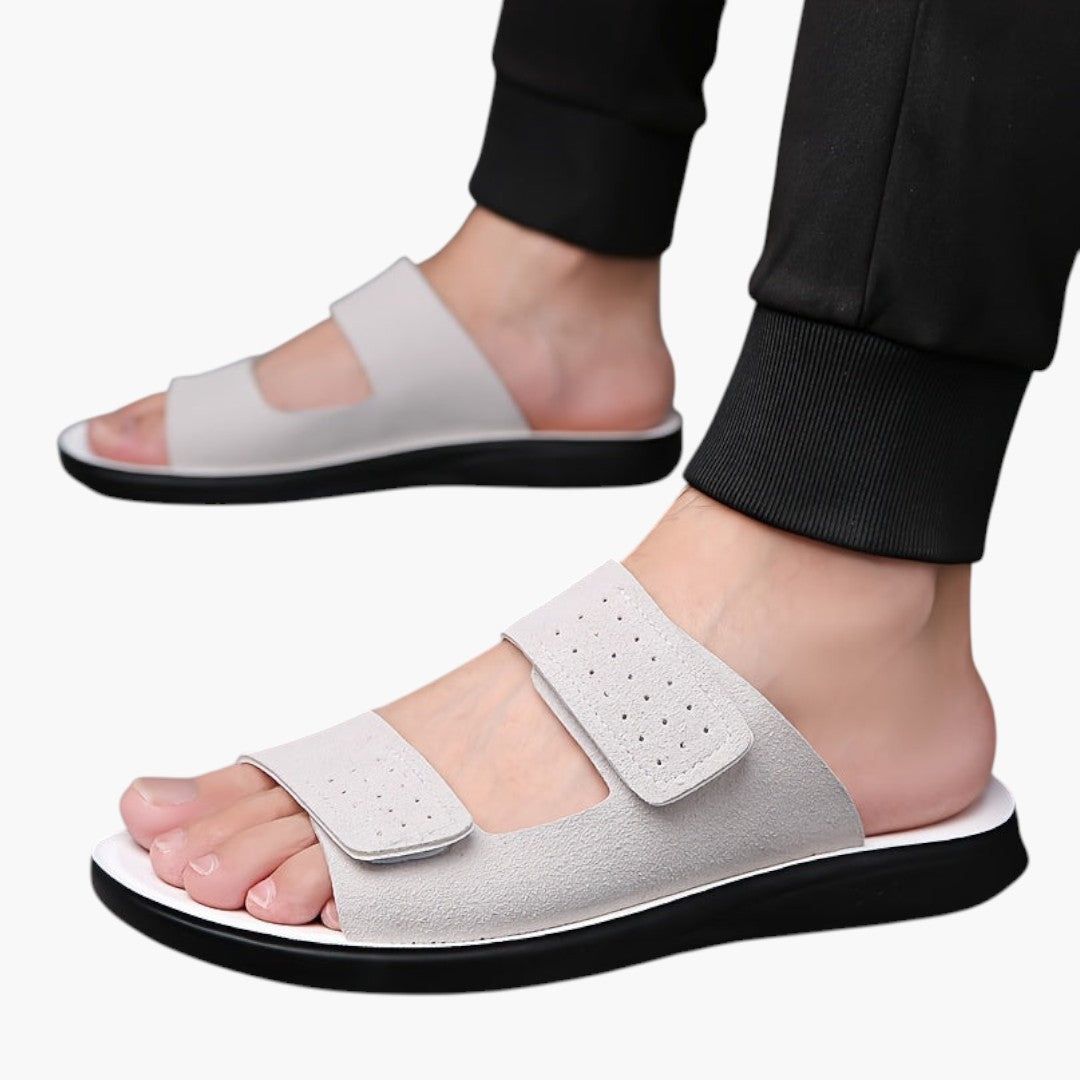 Hommes Chaussons Plates avec Dessus PU et Semelle EVA