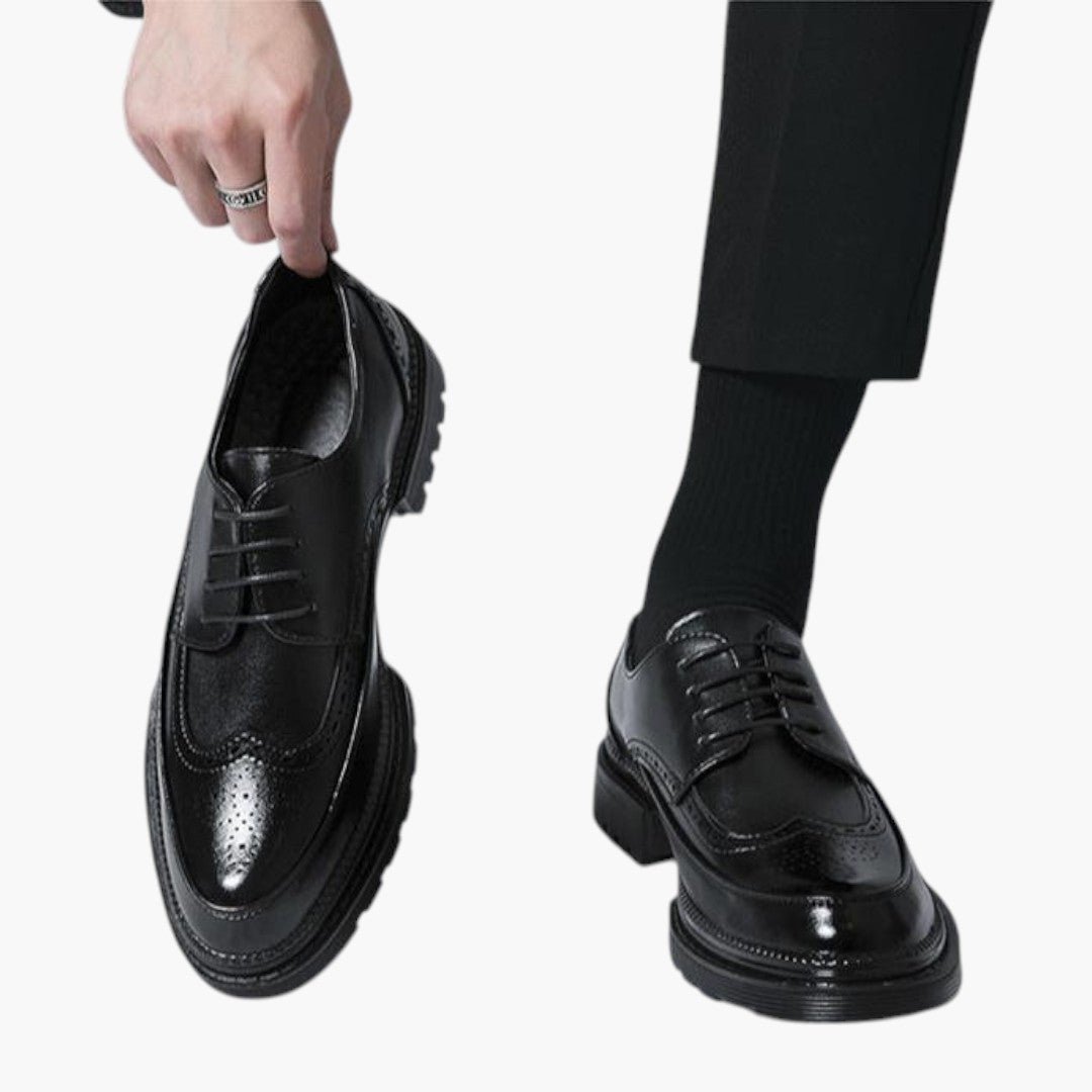 Herren Brogue-Schuhe mit PU-Obermaterial und Gummisohle