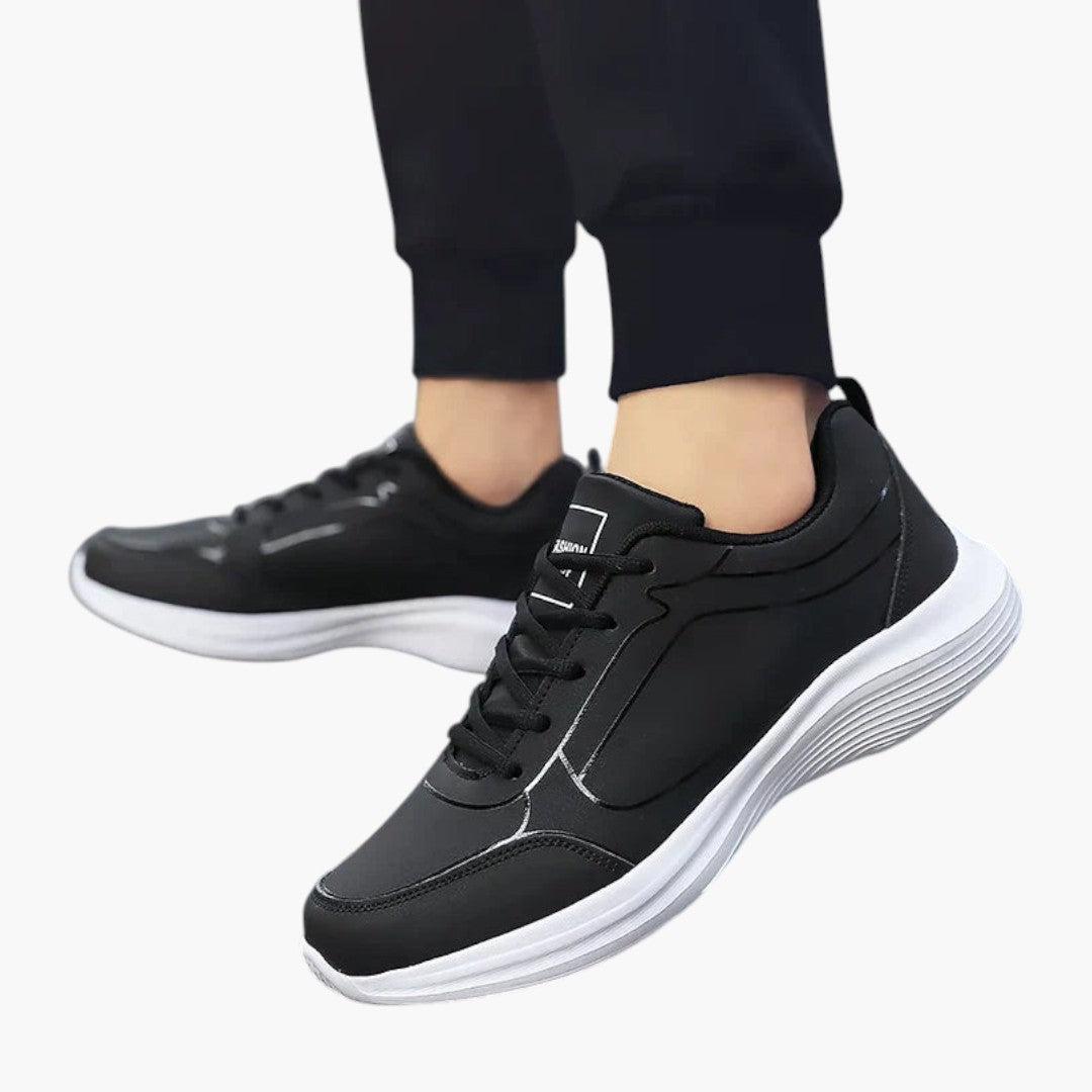 Herren Sportschuhe mit Obermaterial aus PU-Leder und rutschfester Sohle