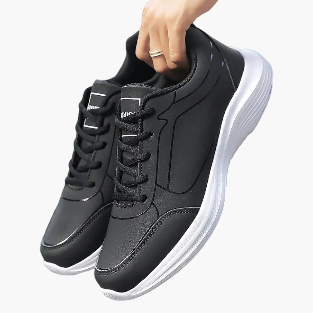 Herren Sportschuhe mit Obermaterial aus PU-Leder und rutschfester Sohle