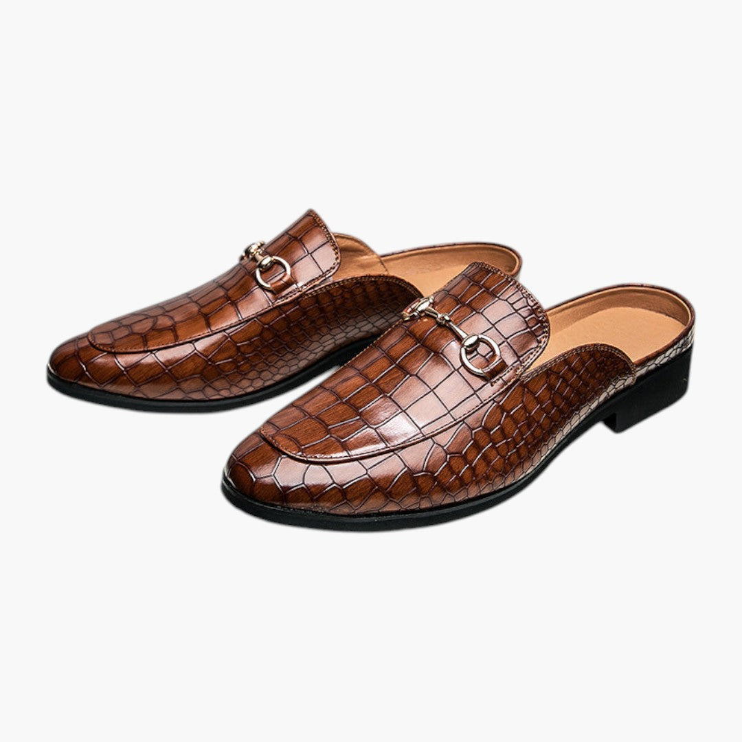 Hommes Mocassins avec Motif Crocodile et Enfilage Facile