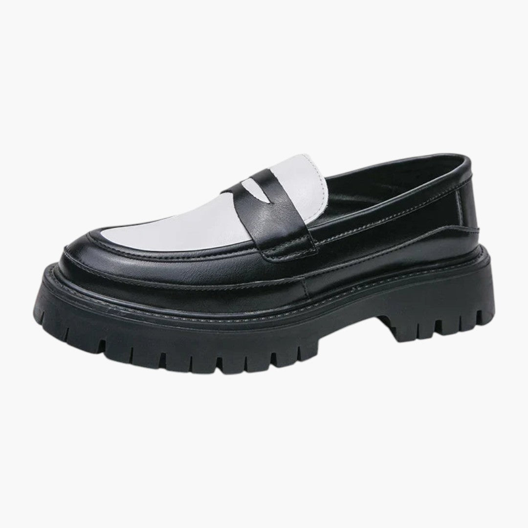Hommes Mocassins avec Semelle Plateforme et Dessus en Cuir PU