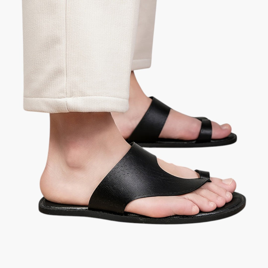 Herren Sandalen mit Mikrofaser-Obermaterial und Gummisohle