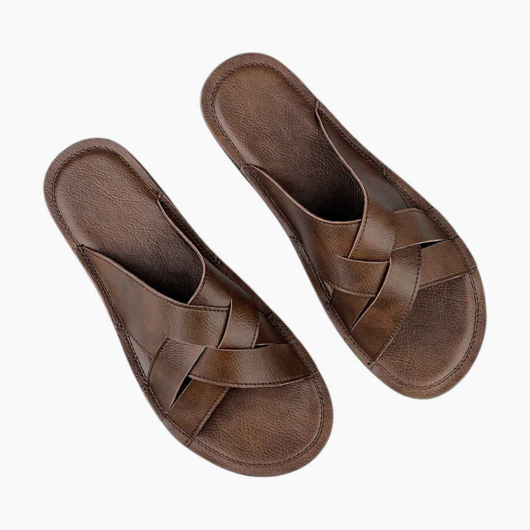 Hommes Sandales a Dessus Microfibre et Semelle Caoutchouc