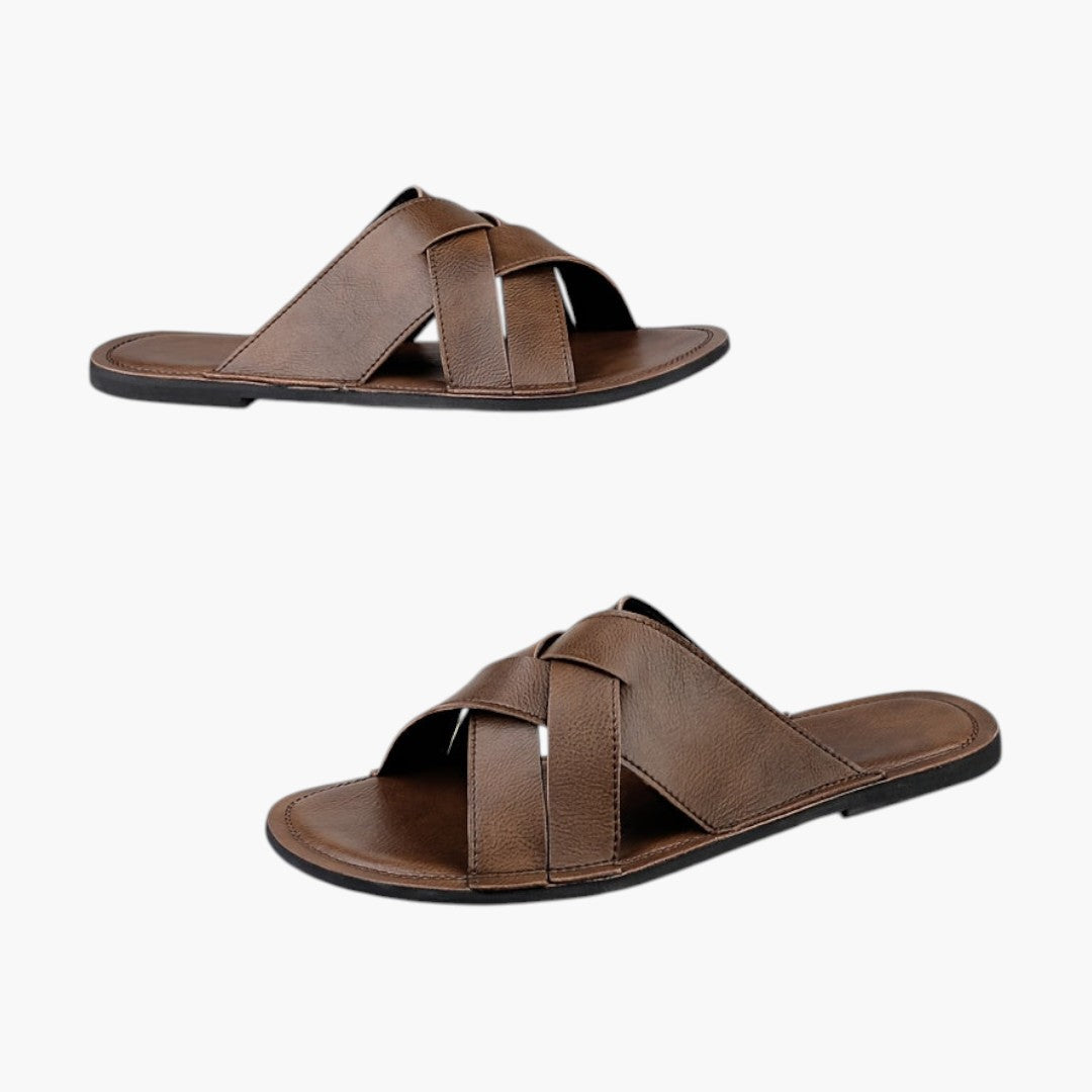 Hommes Sandales a Dessus Microfibre et Semelle Caoutchouc