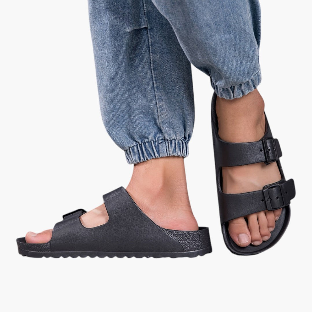 Hommes sandales avec doubles boucles ajustables