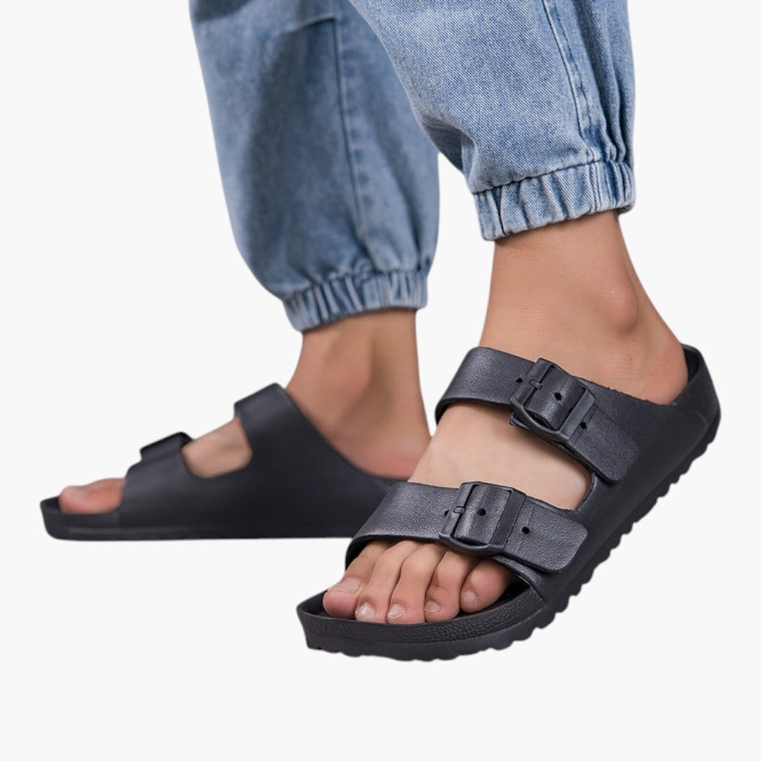 Hommes sandales avec doubles boucles ajustables