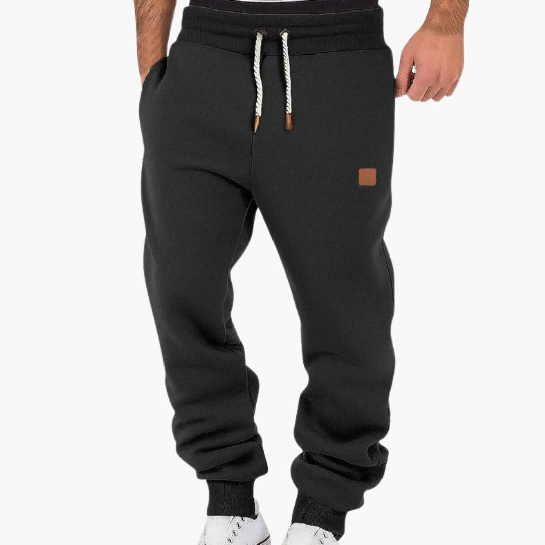 Jogging homme coupe décontractée en polaire avec taille élastique