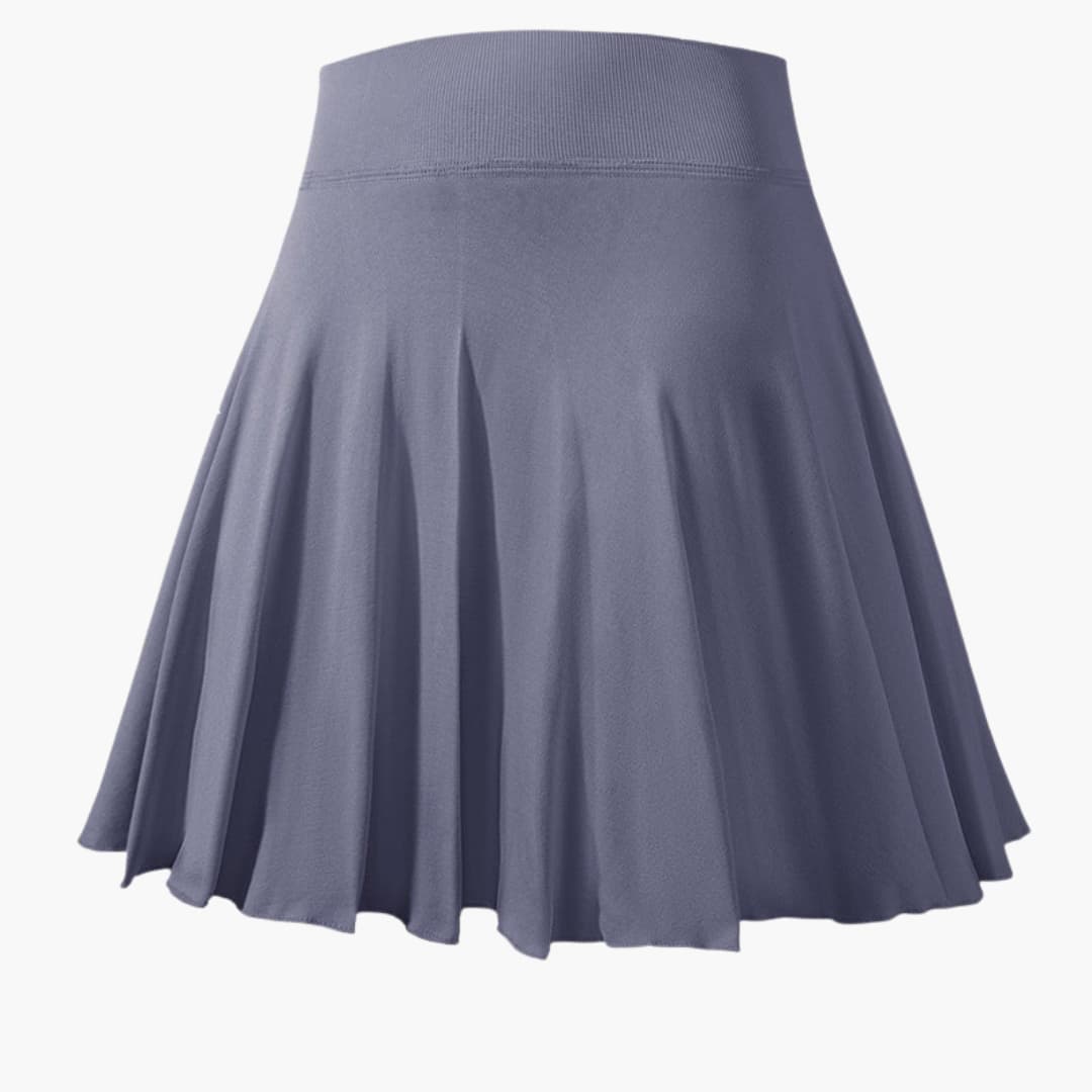 Gonna sportiva plissettata da donna con vita elasticizzata