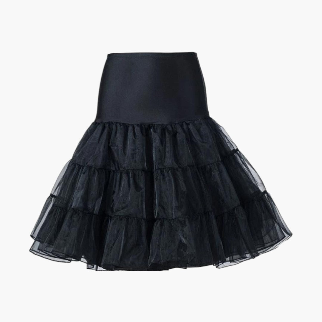 Jupon Femme avec Taille Élastique et Volants Superposés
