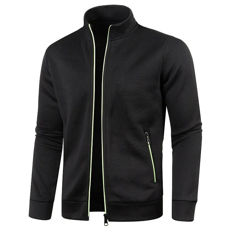 Veste zippée homme | Manches longues, col montant | Style épuré, plusieurs coloris, tailles M à 5XL