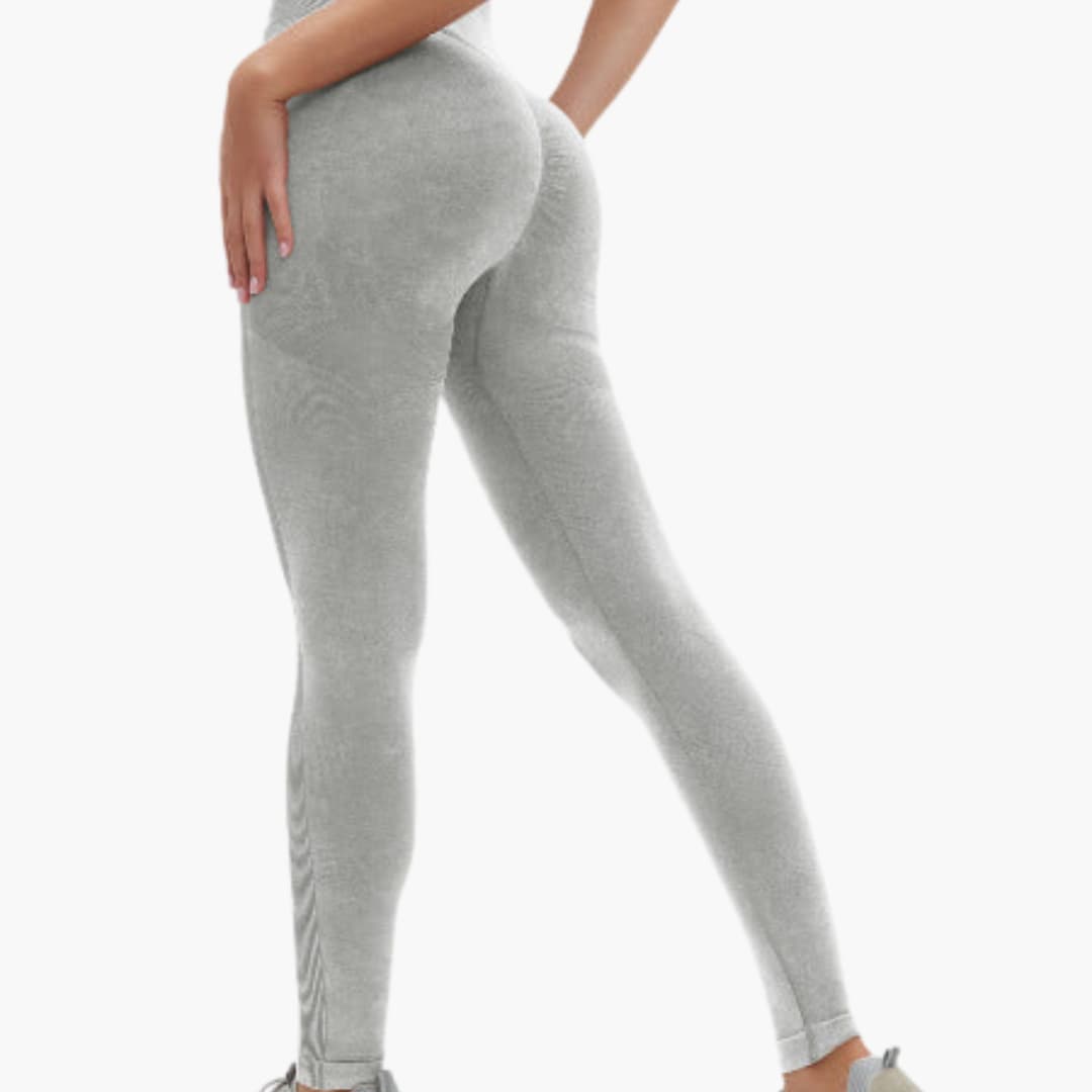 Leggings sportivi da donna a vita alta con sostegno elastico