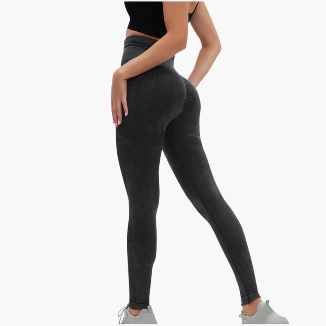 Leggings sportivi da donna a vita alta con sostegno elastico