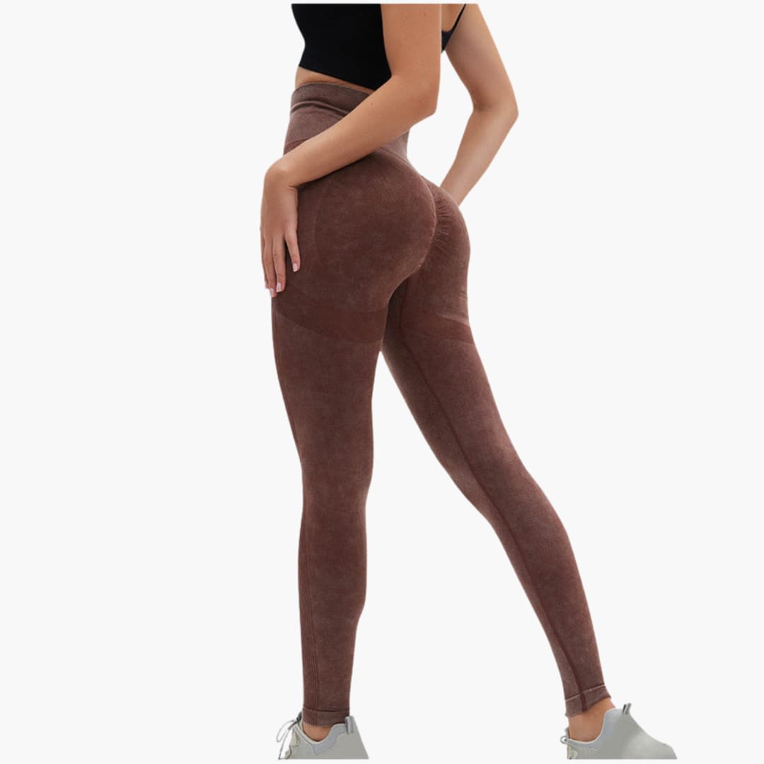 Leggings sportivi da donna a vita alta con sostegno elastico