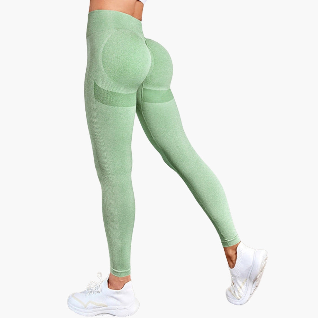 Leggings sportivi da donna a vita alta con inserti in mesh