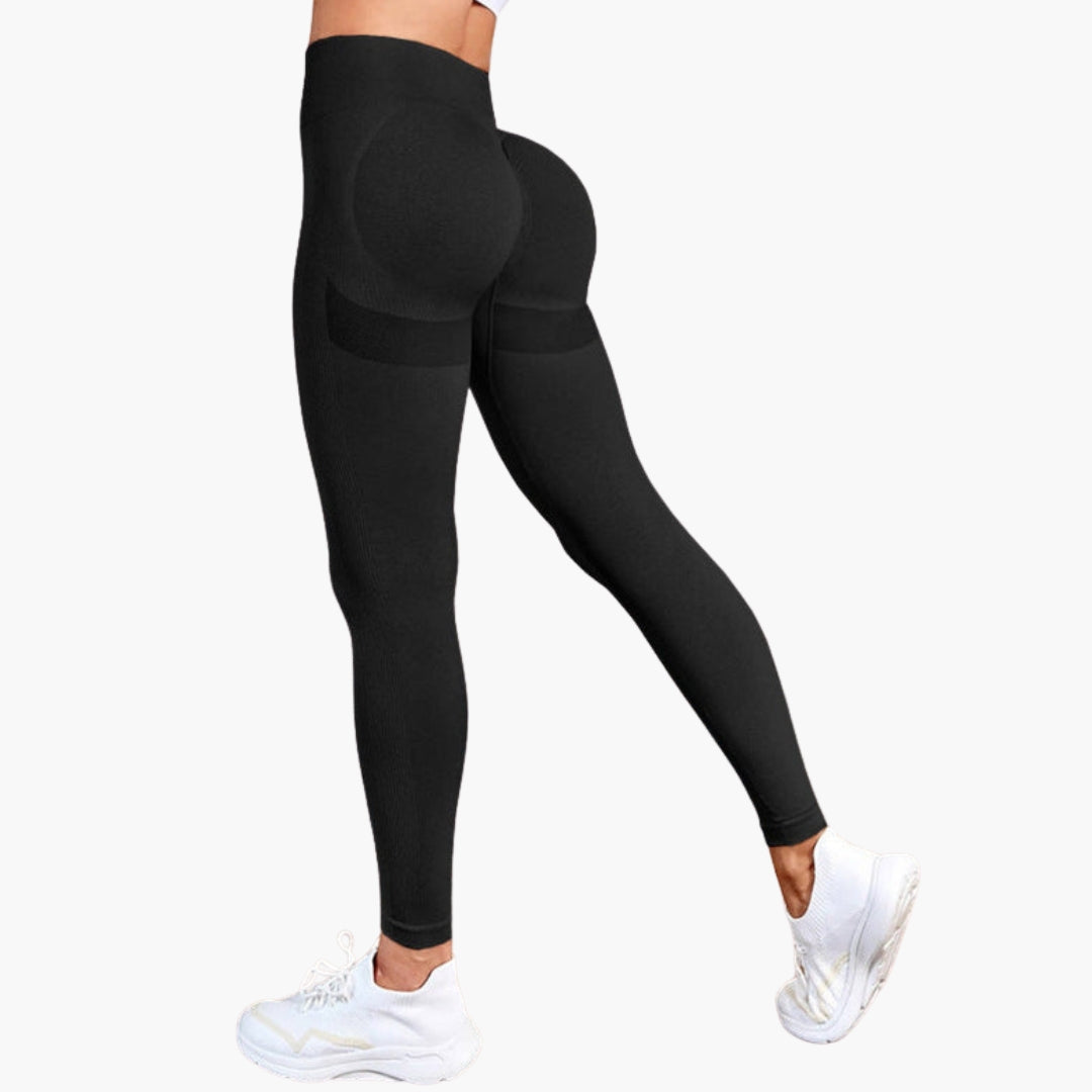 Leggings sportivi da donna a vita alta con inserti in mesh