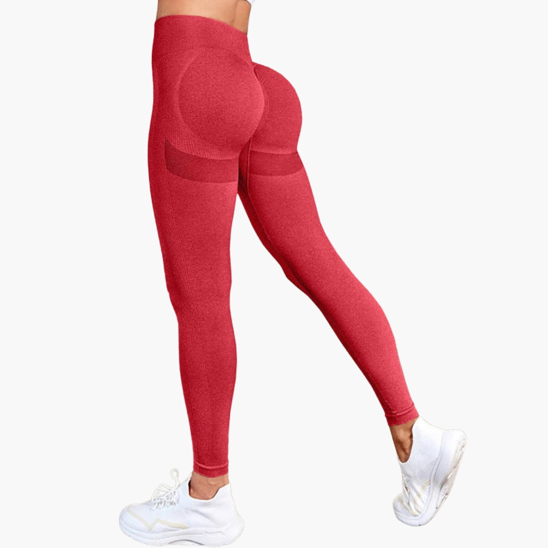 Leggings sportivi da donna a vita alta con inserti in mesh