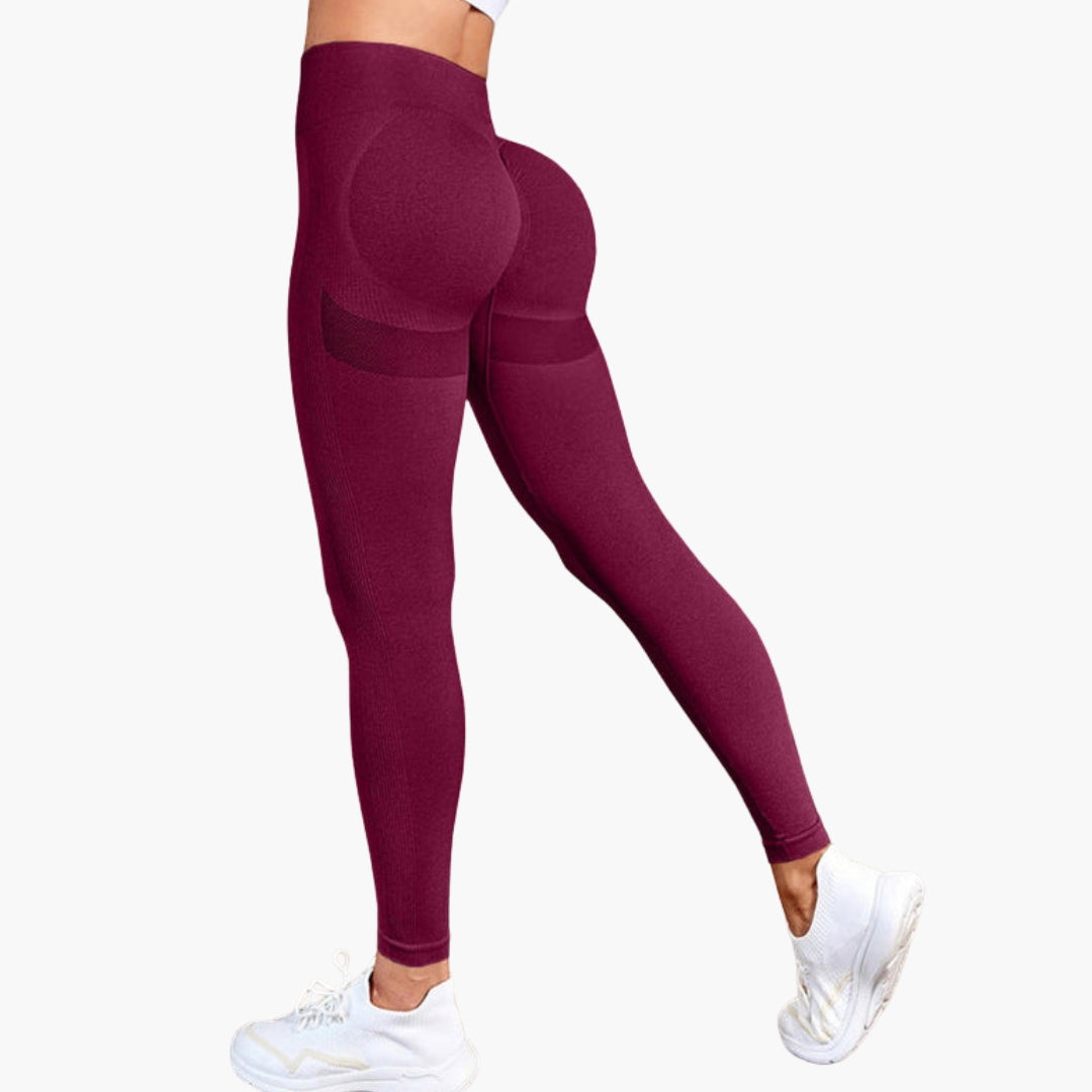 Leggings sportivi da donna a vita alta con inserti in mesh
