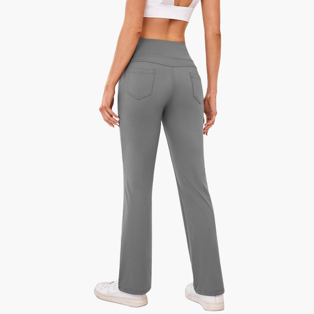 High-waisted women's sports leggings with pockets