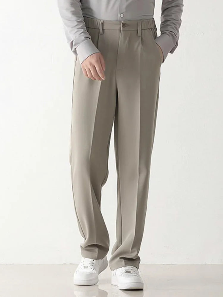 Pantalon homme | pantalon formel élégant à coupe fluide pour le travail et le soir
