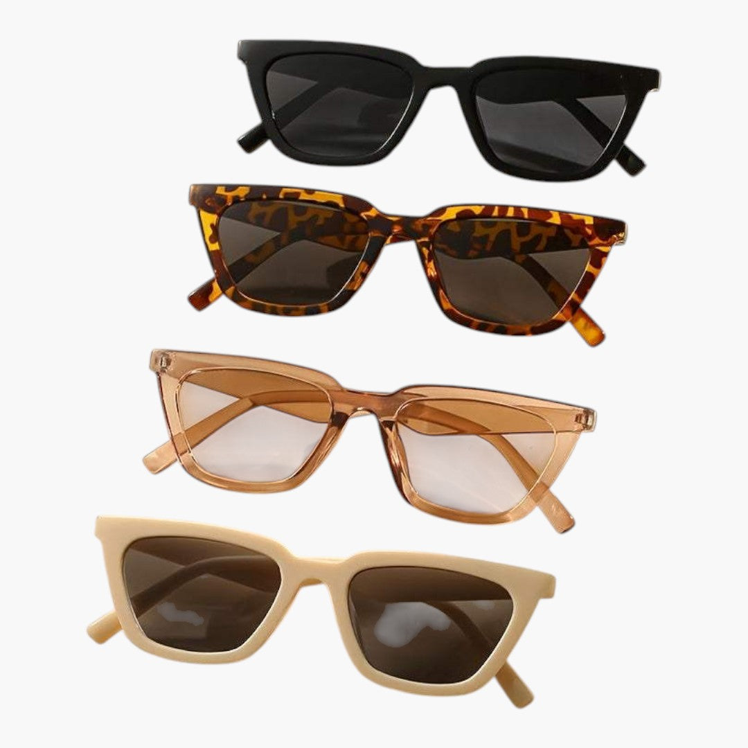 Lunettes de Soleil Femme Angulaires a Monture Épaisse et Verres Teintés