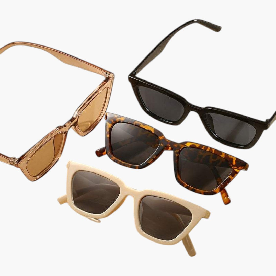 Lunettes de Soleil Femme Angulaires a Monture Épaisse et Verres Teintés