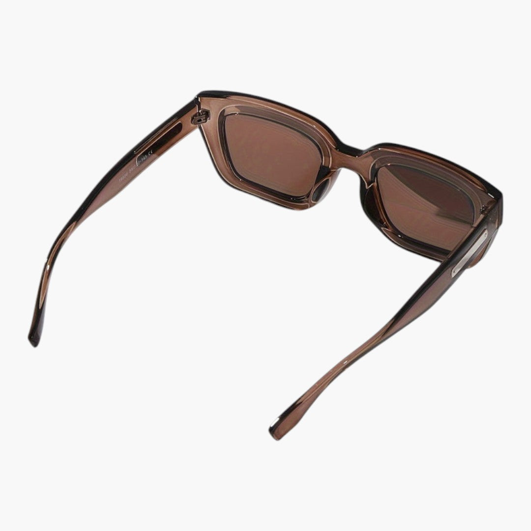 Lunettes de Soleil Femme Carrées avec Verres Teintés et Monture Épaisse