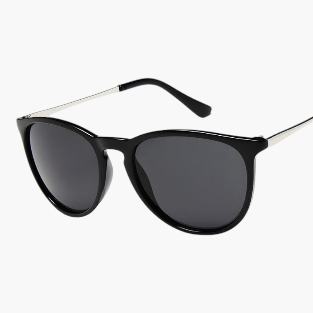 Women's Sunglasses with Cat Eye Shape and Metal Temples