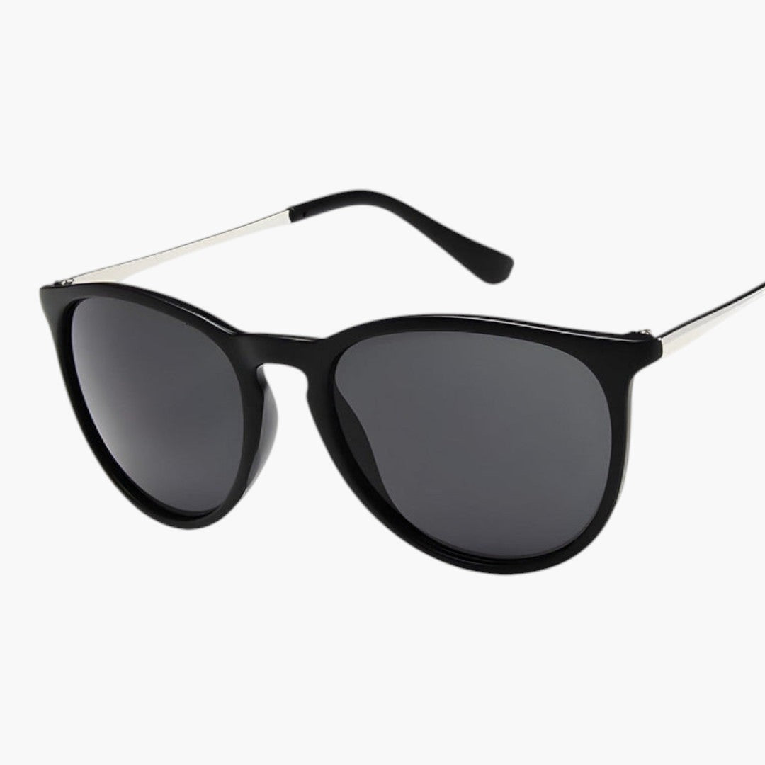 Women's Sunglasses with Cat Eye Shape and Metal Temples