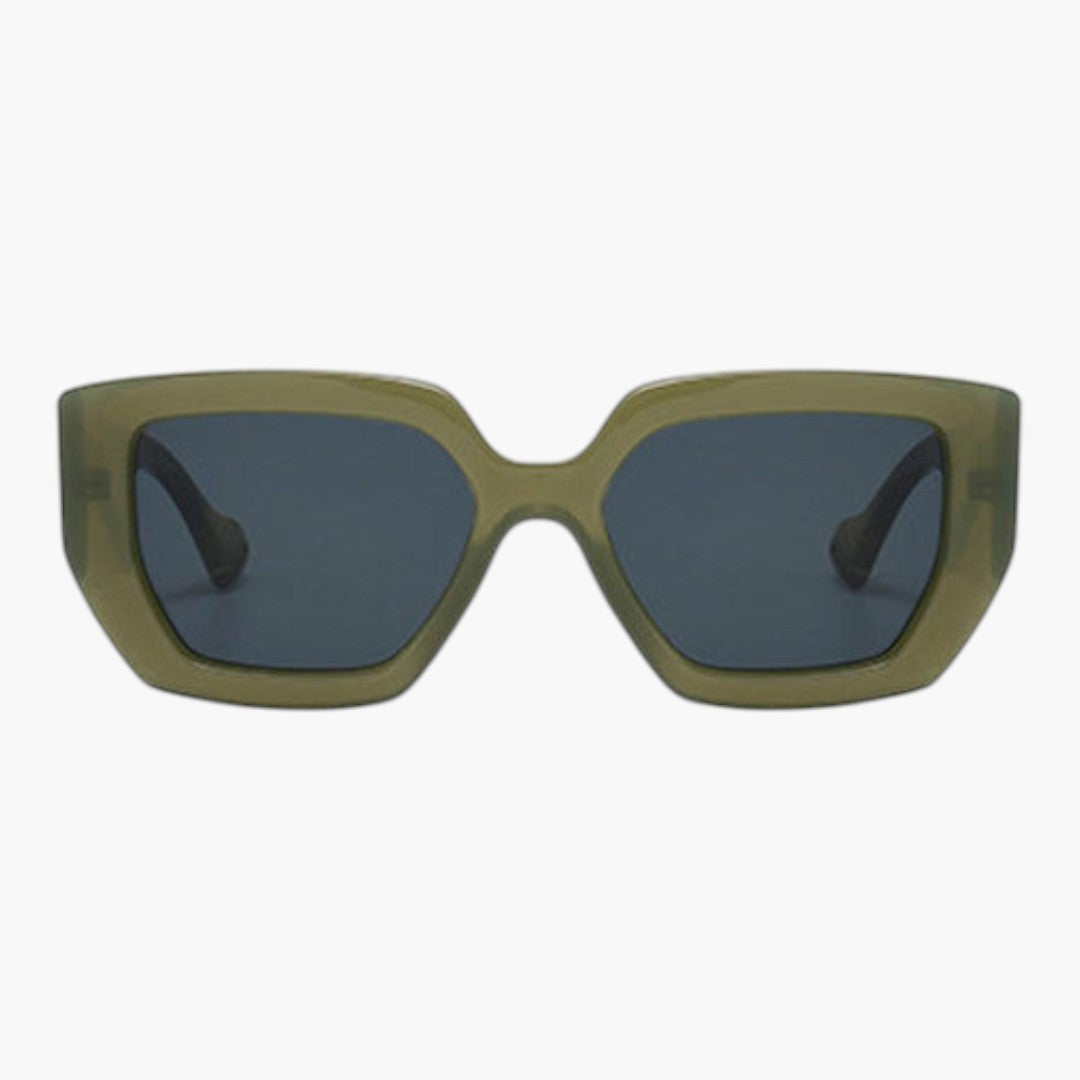 Women's Sunglasses with Square Frame and Wide Temples