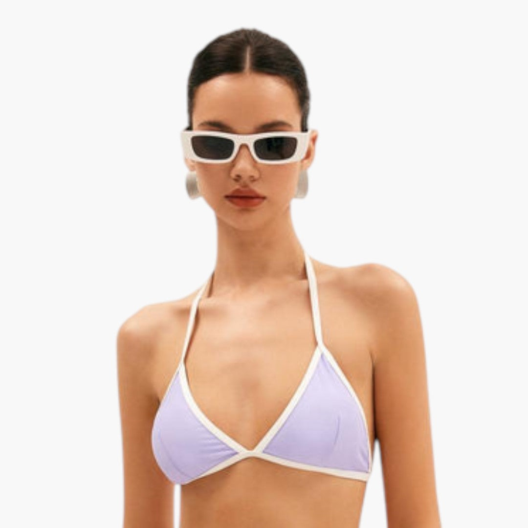 Damen-Sonnenbrille mit quadratischem Gestell und breiten Bügeln