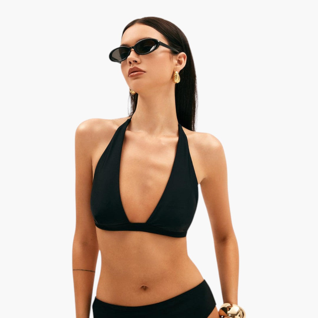 Occhiali da Sole Donna con Lenti Ovali e Montatura in Plastica