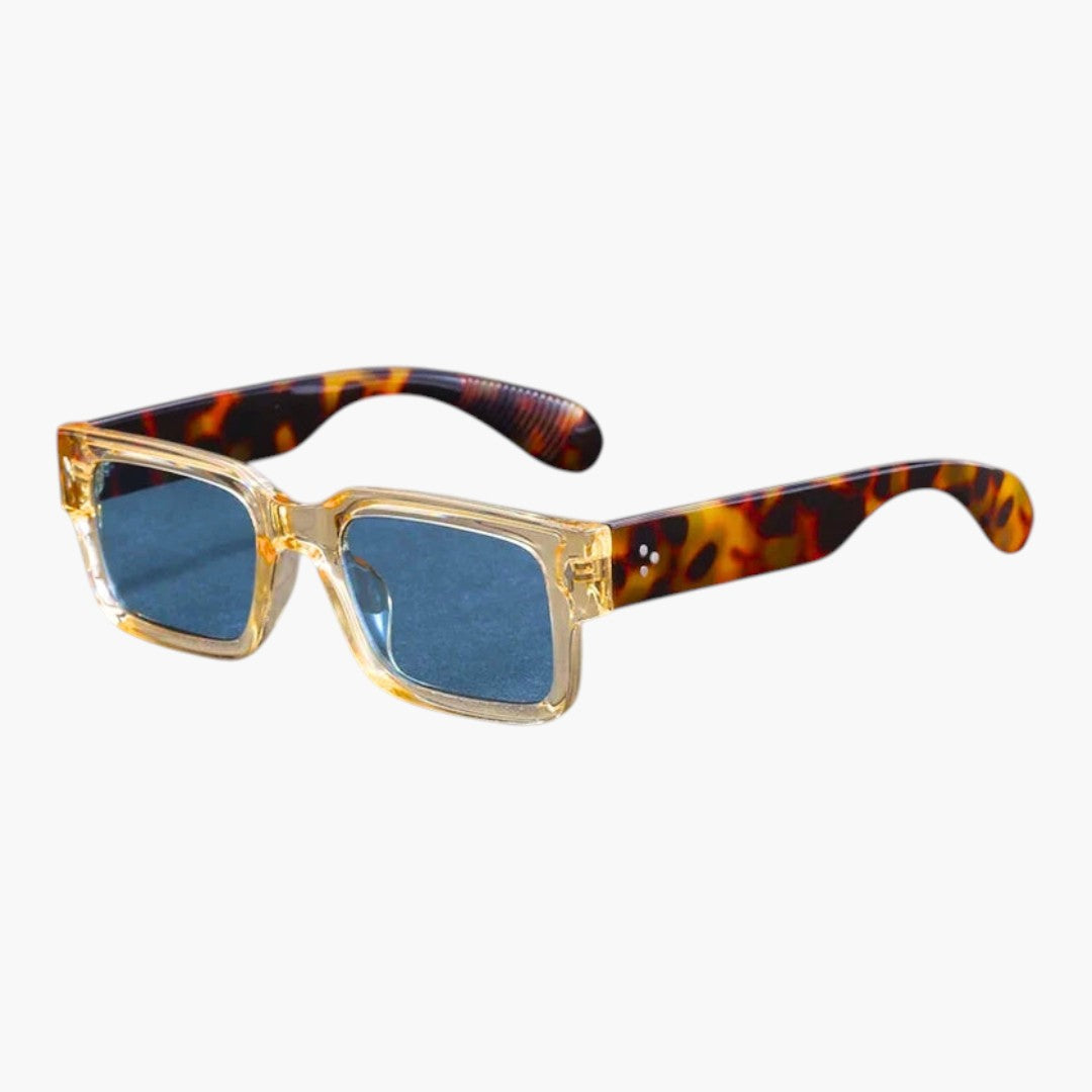 Lunettes de soleil femmes a monture métallique et verres rectangulaires