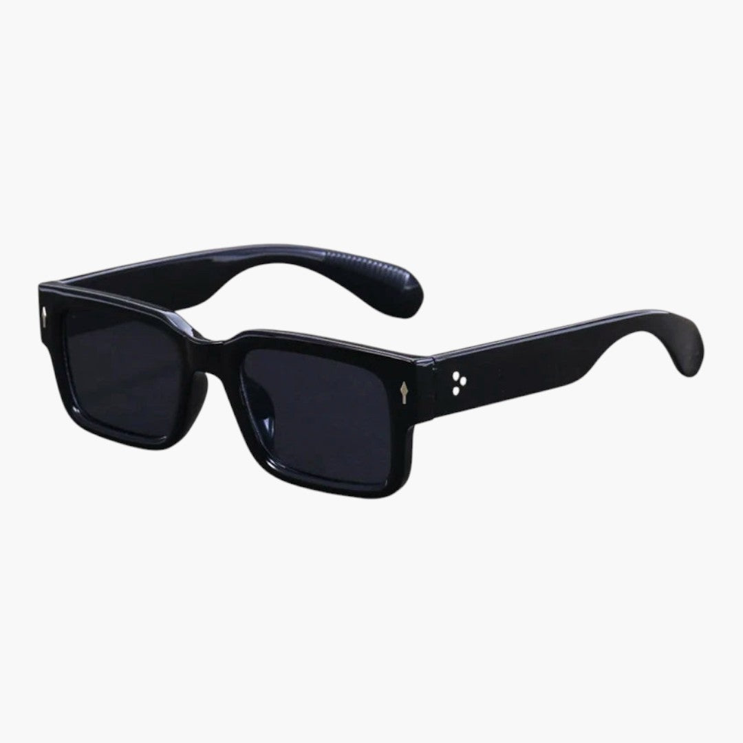 Lunettes de soleil femmes a monture métallique et verres rectangulaires