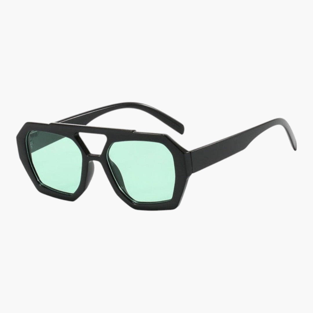 Lunettes de soleil femmes avec monture géométrique et verres teintés