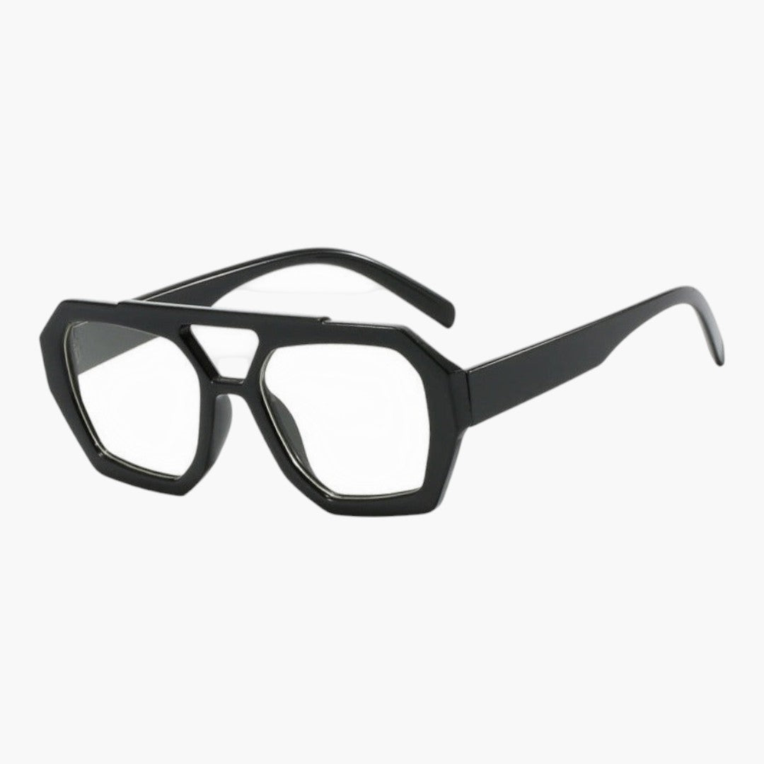 Lunettes de soleil femmes avec monture géométrique et verres teintés